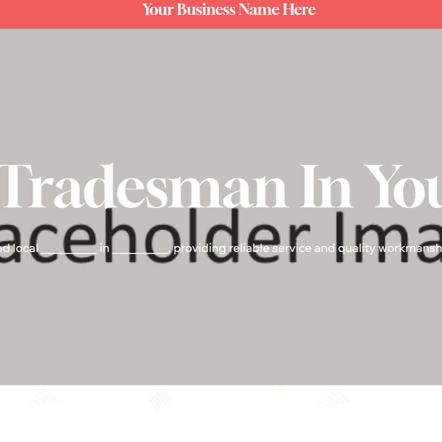 Example small business one-page website design